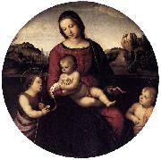 RAFFAELLO Sanzio Maria mit Christuskind und zwei Heiligen, Tondo France oil painting artist